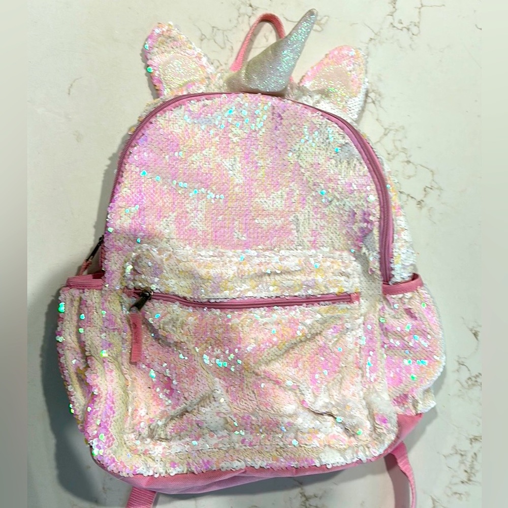 Sequin unicorn backpack